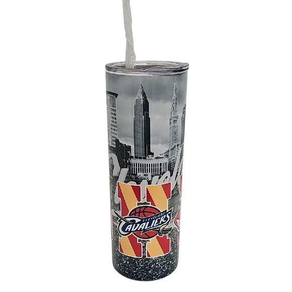 Cleveland Urban Graphic Tumbler with Straw Browns Cavs Indians Ohio State (NWT) - Picture 1 of 6